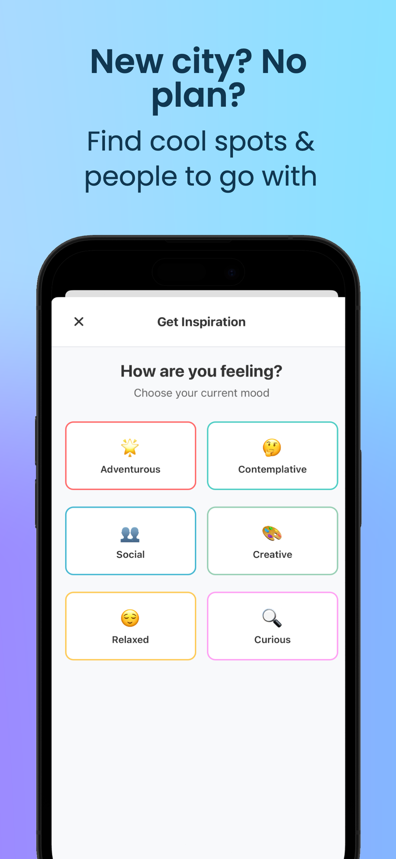 LonelyRoad App Screenshot - Find cool spots and people in new cities